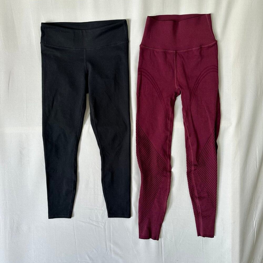 Fabletics Leggings Bundle Size XS black maroon sculptknit powerhold